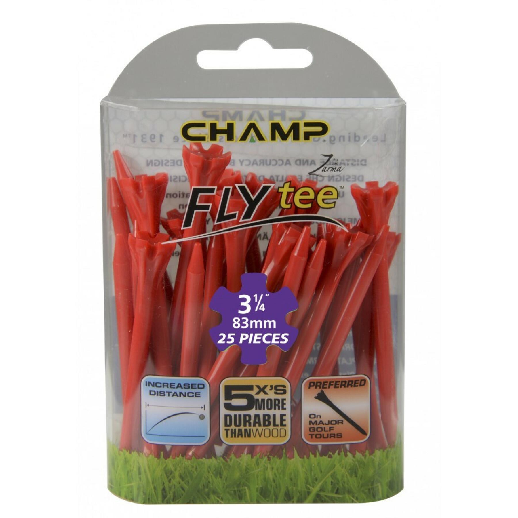 Bag of 25 tees 80 mm Champ Fly