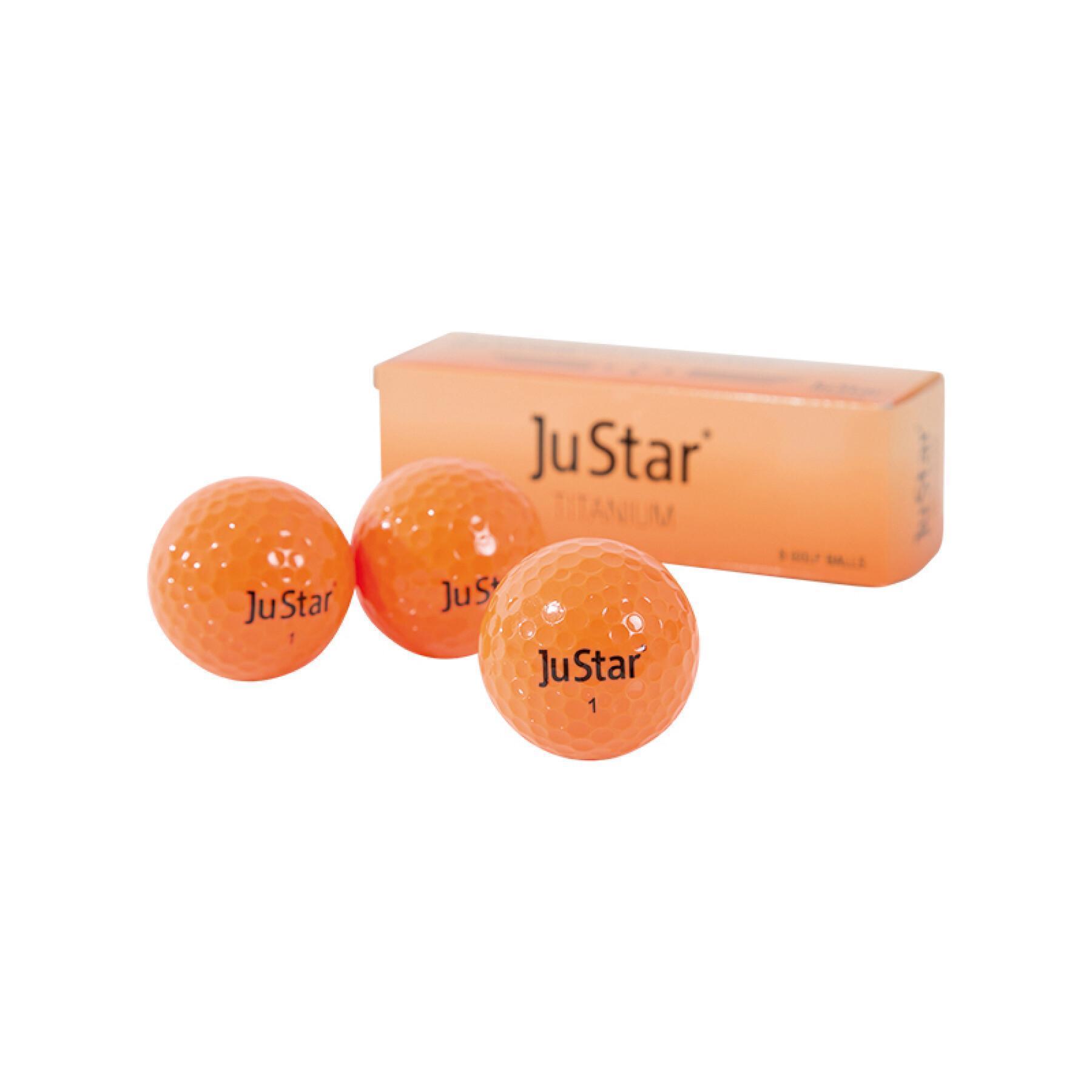 Set of 3 golf balls JuStar