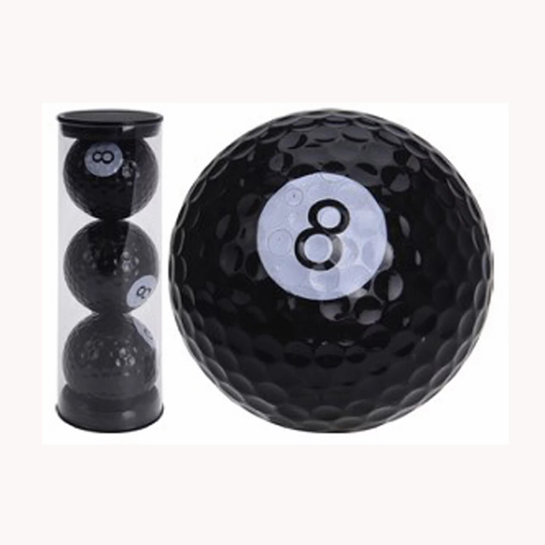 Set of 3 fancy printed 8ball golf balls Legend