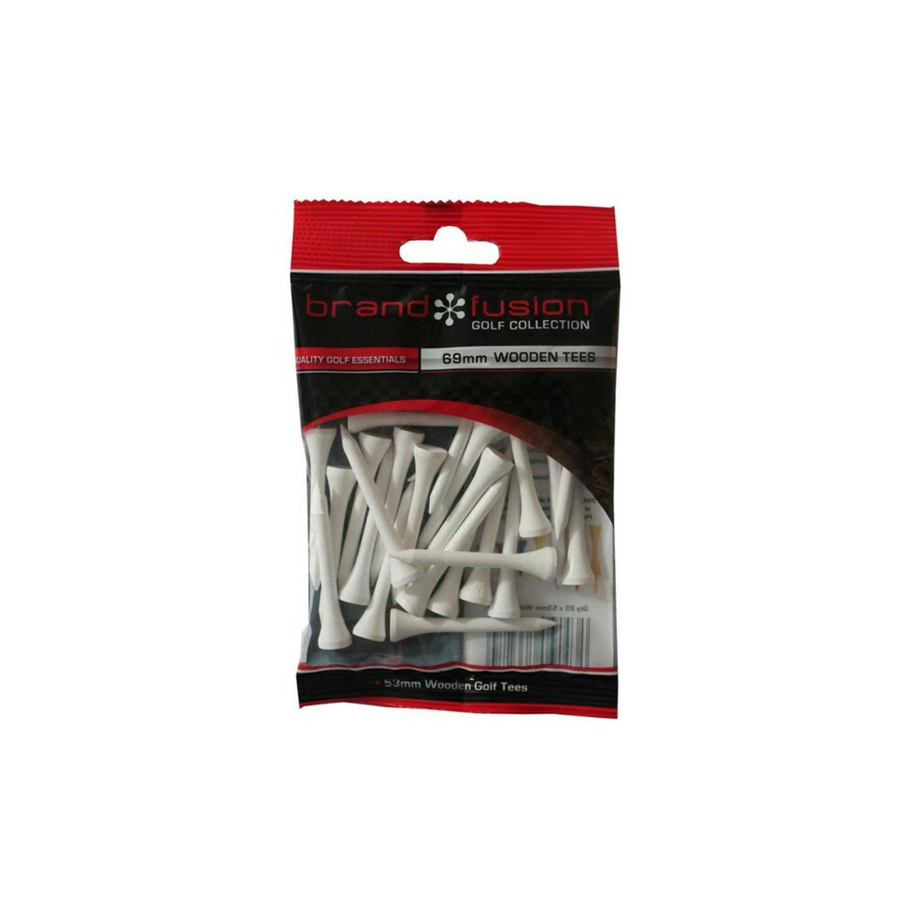 Set of 20 wooden tees 69mm The Golfers Club