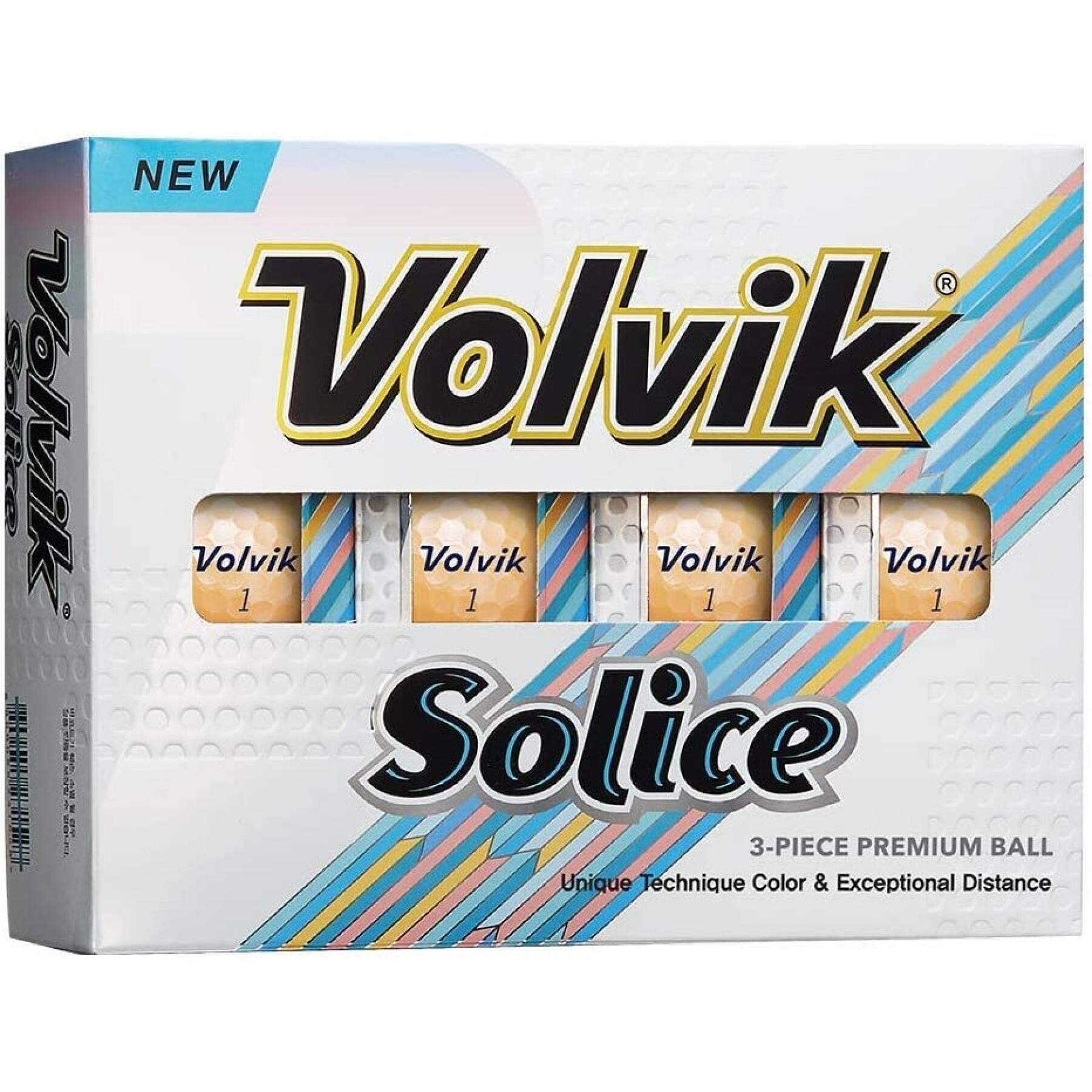 Lot of 12 golf balls Volvik DZ Solice