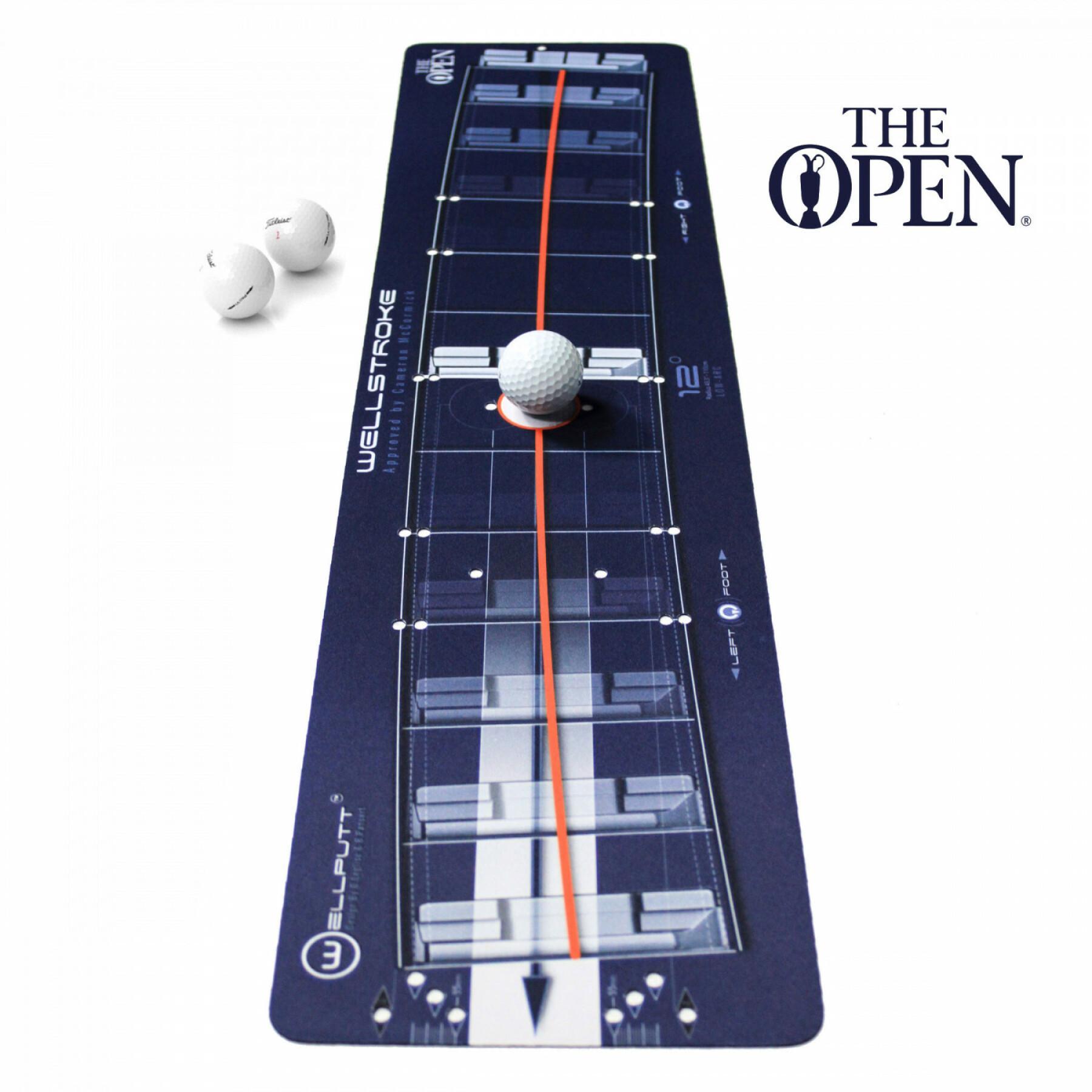 Left-handed putting mat Wellputt Wellstroke 12° The Open Edition Speciale