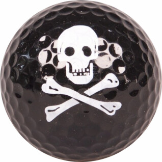 Set of 3 fancy black skull golf balls Legend