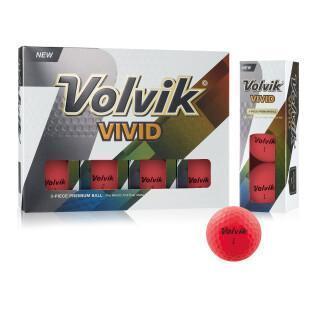 Set of 12 golf balls Volvik Vivid rose