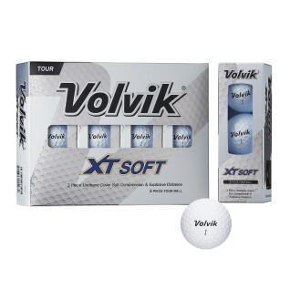 Set of 12 golf balls Volvik XT Soft blanche
