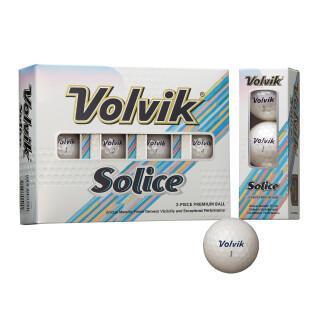 Set of 12 golf balls Volvik Solice blanche