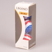 Set of 3 fancy american flag golf balls Legend
