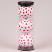 Set of 3 fancy red dot golf balls Legend